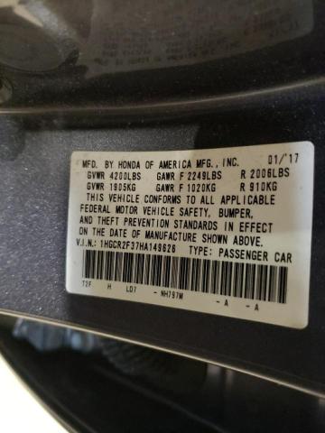 Photo 11 VIN: 1HGCR2F37HA149626 - HONDA ACCORD LX 