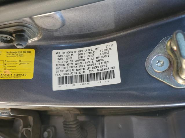 Photo 11 VIN: 1HGCR2F37HA163199 - HONDA ACCORD LX 