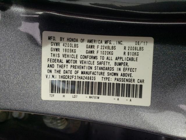 Photo 11 VIN: 1HGCR2F37HA248835 - HONDA ACCORD 