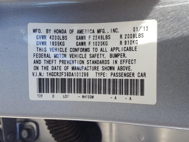 Photo 9 VIN: 1HGCR2F38DA101286 - HONDA ACCORD LX 