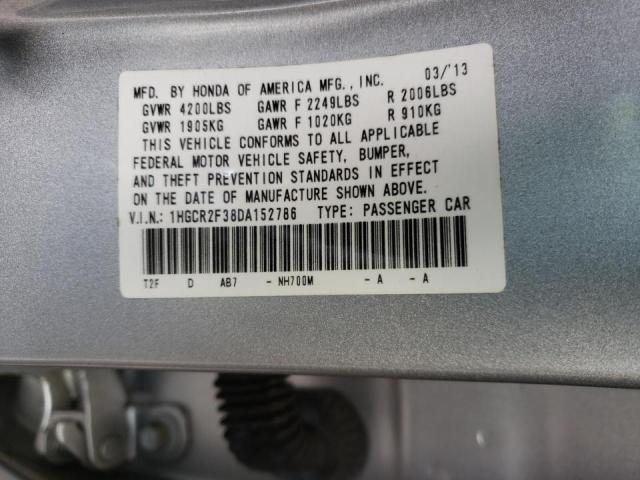 Photo 9 VIN: 1HGCR2F38DA152786 - HONDA ACCORD LX 