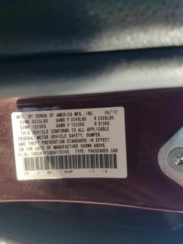 Photo 9 VIN: 1HGCR2F38DA179745 - HONDA ACCORD LX 