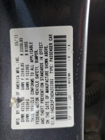 Photo 11 VIN: 1HGCR2F38DA203560 - HONDA ACCORD 