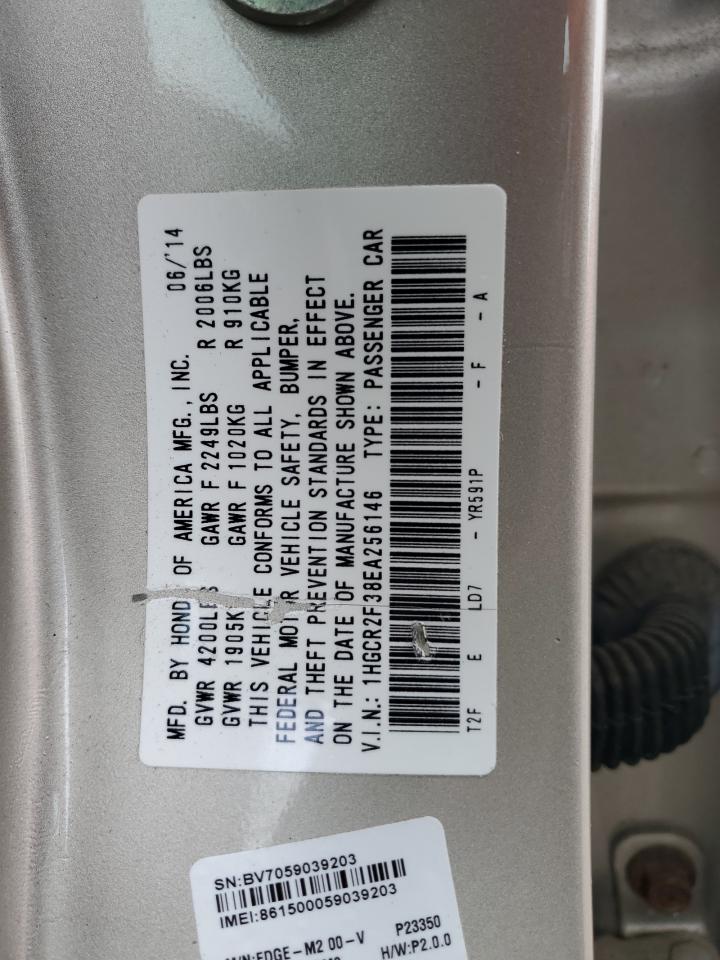 Photo 11 VIN: 1HGCR2F38EA256146 - HONDA ACCORD 