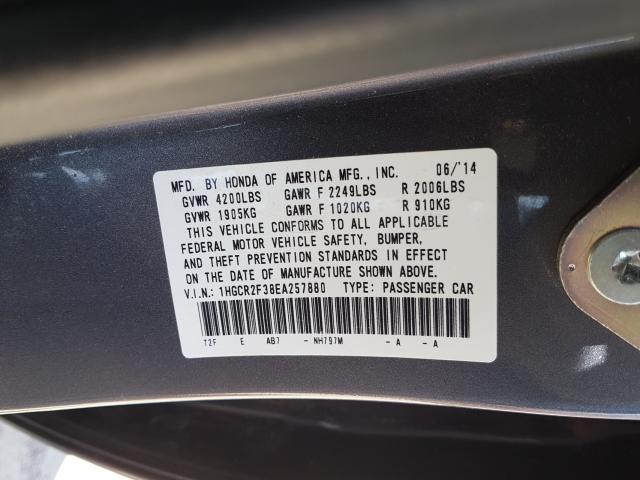 Photo 9 VIN: 1HGCR2F38EA257880 - HONDA ACCORD LX 