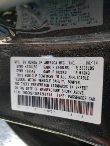 Photo 9 VIN: 1HGCR2F38EA266434 - HONDA ACCORD LX 