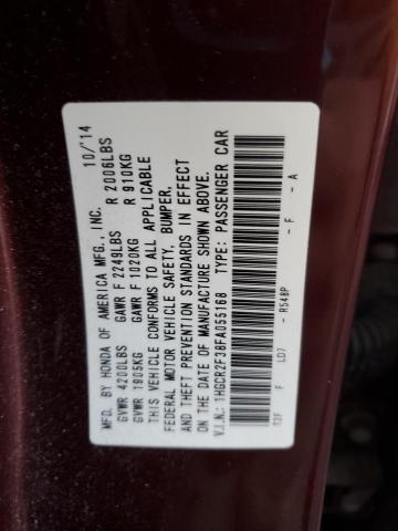 Photo 11 VIN: 1HGCR2F38FA055168 - HONDA ACCORD LX 