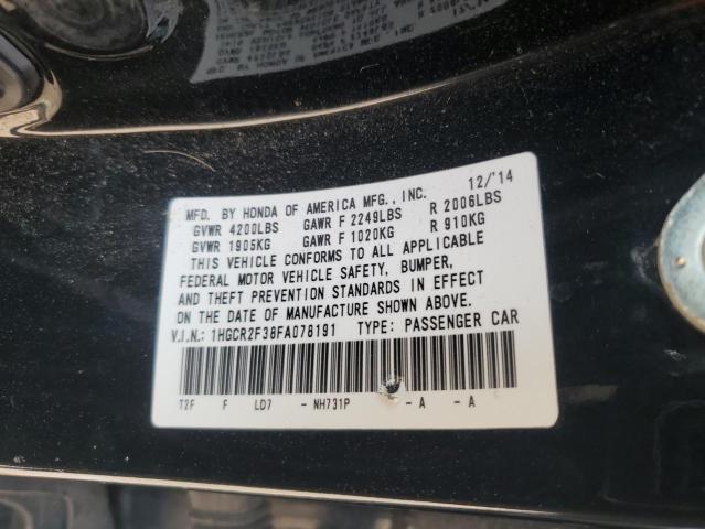 Photo 12 VIN: 1HGCR2F38FA078191 - HONDA ACCORD LX 