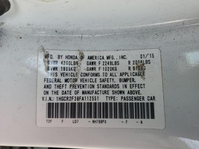 Photo 11 VIN: 1HGCR2F38FA112551 - HONDA ACCORD LX 