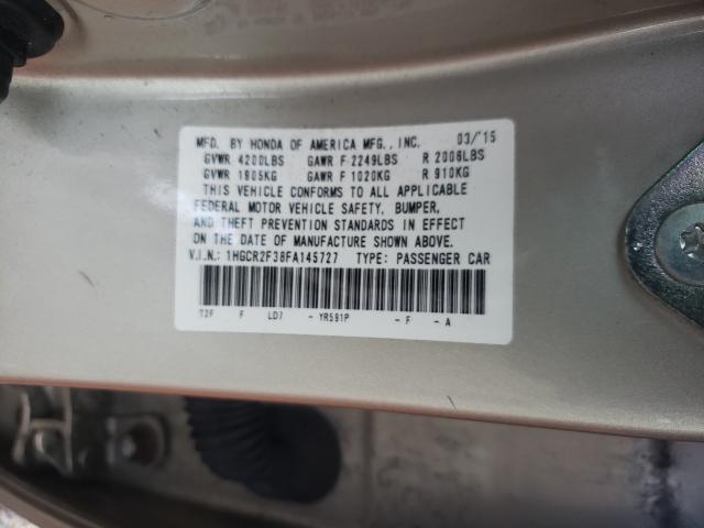 Photo 9 VIN: 1HGCR2F38FA145727 - HONDA ACCORD LX 