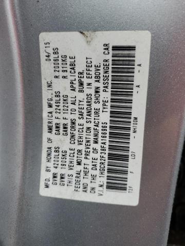 Photo 11 VIN: 1HGCR2F38FA166965 - HONDA ACCORD LX 