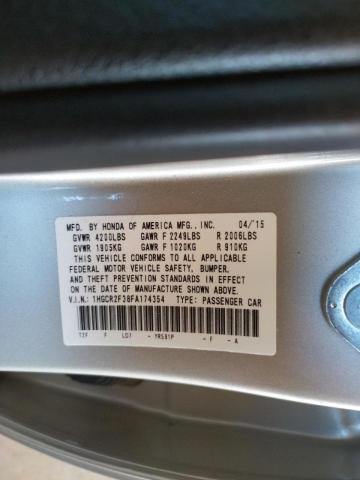 Photo 9 VIN: 1HGCR2F38FA174354 - HONDA ACCORD LX 