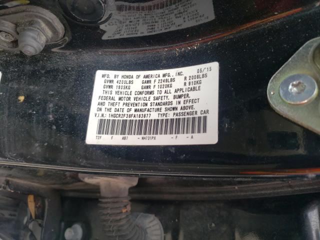 Photo 9 VIN: 1HGCR2F38FA183877 - HONDA ACCORD LX 