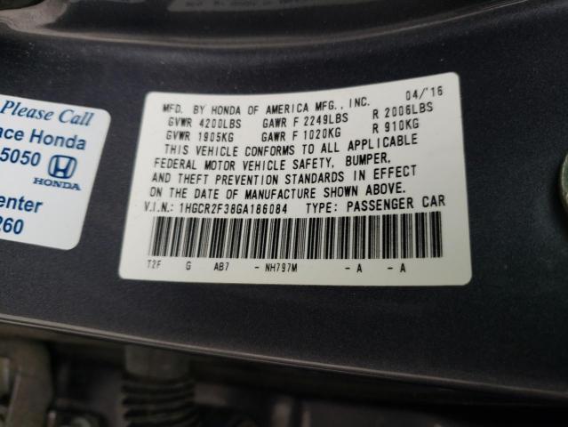 Photo 11 VIN: 1HGCR2F38GA186084 - HONDA ACCORD LX 