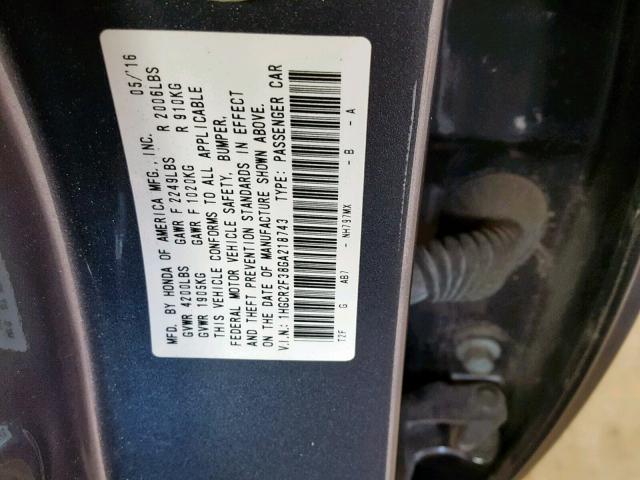 Photo 9 VIN: 1HGCR2F38GA218743 - HONDA ACCORD LX 