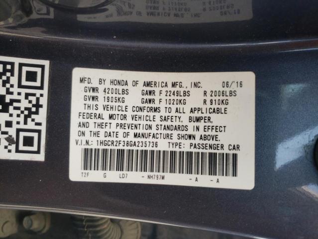 Photo 11 VIN: 1HGCR2F38GA235736 - HONDA ACCORD 