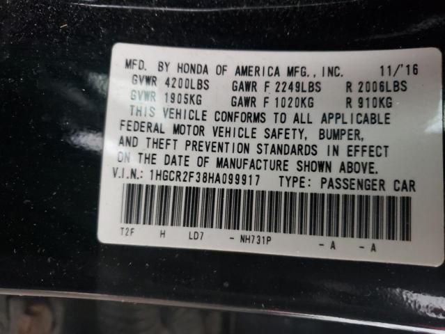 Photo 11 VIN: 1HGCR2F38HA099917 - HONDA ACCORD LX 