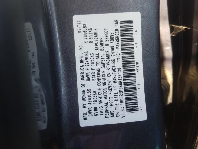 Photo 9 VIN: 1HGCR2F38HA184126 - HONDA ACCORD LX 