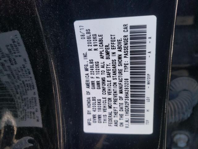 Photo 9 VIN: 1HGCR2F38HA283206 - HONDA ACCORD LX 