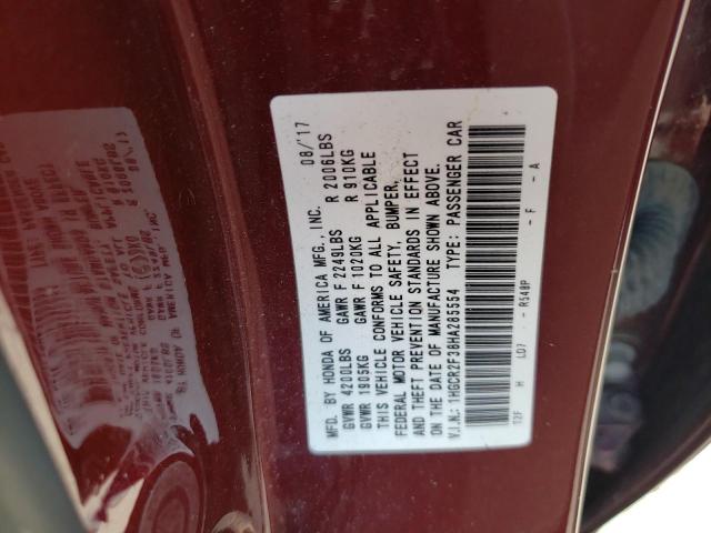 Photo 9 VIN: 1HGCR2F38HA285554 - HONDA ACCORD LX 