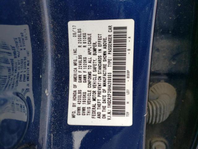 Photo 11 VIN: 1HGCR2F38HA299955 - HONDA ACCORD LX 