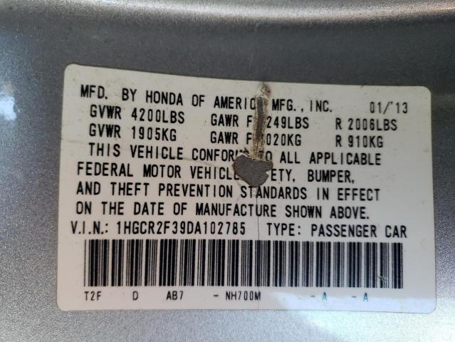 Photo 11 VIN: 1HGCR2F39DA102785 - HONDA ACCORD LX 