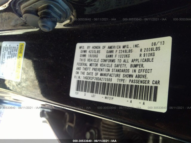 Photo 8 VIN: 1HGCR2F39DA270569 - HONDA ACCORD SDN 