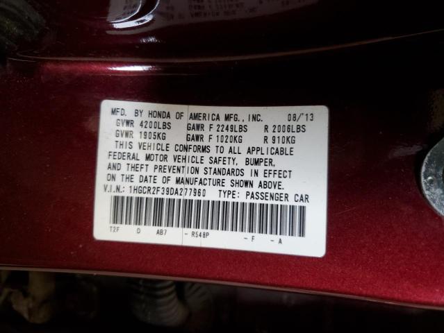 Photo 12 VIN: 1HGCR2F39DA277960 - HONDA ACCORD 