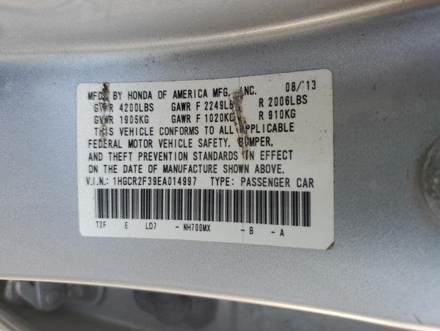 Photo 11 VIN: 1HGCR2F39EA014997 - HONDA ACCORD LX 