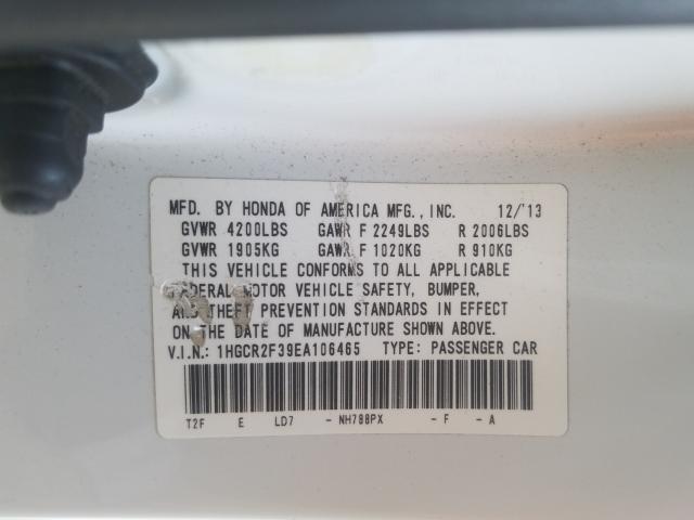 Photo 9 VIN: 1HGCR2F39EA106465 - HONDA ACCORD LX 