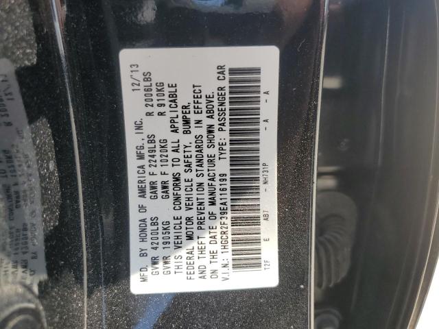 Photo 11 VIN: 1HGCR2F39EA116199 - HONDA ACCORD LX 