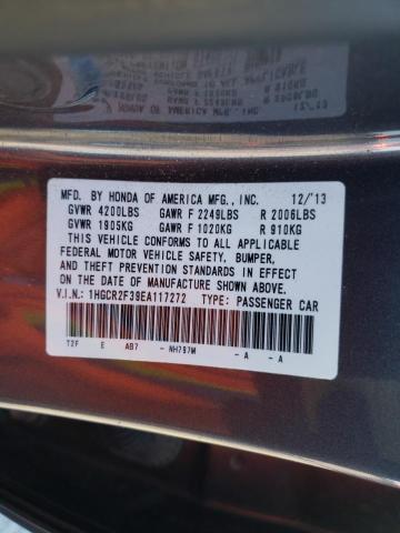 Photo 9 VIN: 1HGCR2F39EA117272 - HONDA ACCORD LX 