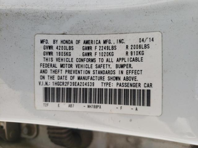 Photo 9 VIN: 1HGCR2F39EA204539 - HONDA ACCORD LX 