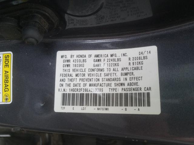 Photo 9 VIN: 1HGCR2F39EA213385 - HONDA ACCORD LX 