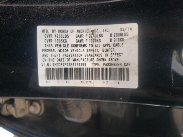 Photo 9 VIN: 1HGCR2F39EA224399 - HONDA ACCORD LX 