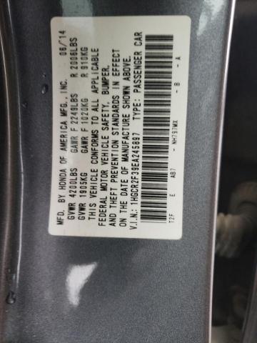 Photo 9 VIN: 1HGCR2F39EA245897 - HONDA ACCORD LX 