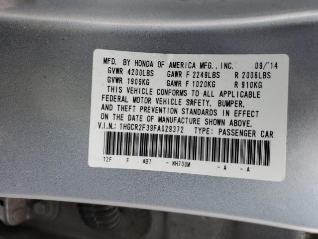 Photo 11 VIN: 1HGCR2F39FA029372 - HONDA ACCORD 