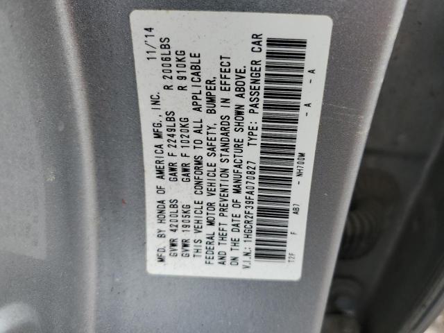 Photo 12 VIN: 1HGCR2F39FA070827 - HONDA ACCORD LX 