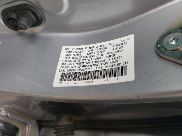 Photo 9 VIN: 1HGCR2F39FA150287 - HONDA ACCORD LX 