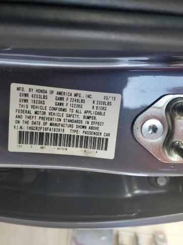 Photo 9 VIN: 1HGCR2F39FA183919 - HONDA ACCORD LX 