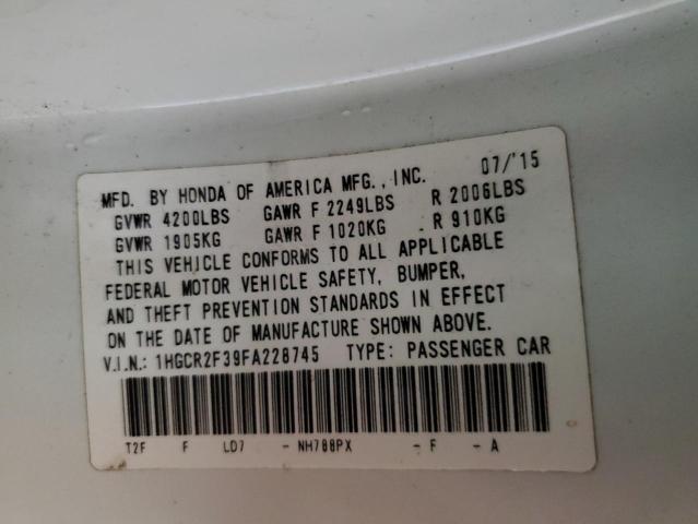 Photo 11 VIN: 1HGCR2F39FA228745 - HONDA ACCORD 