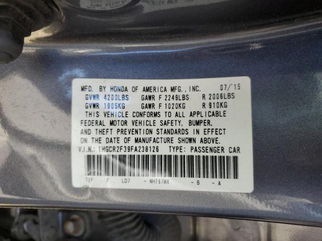 Photo 9 VIN: 1HGCR2F39FA238126 - HONDA ACCORD LX 