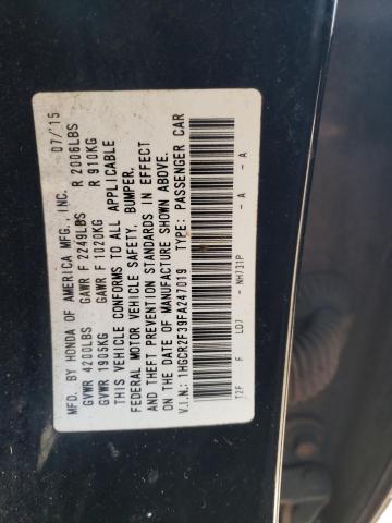 Photo 12 VIN: 1HGCR2F39FA247019 - HONDA ACCORD 