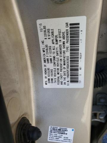 Photo 11 VIN: 1HGCR2F39GA062650 - HONDA ACCORD LX 