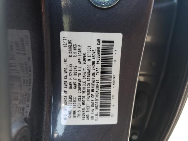 Photo 9 VIN: 1HGCR2F39GA096491 - HONDA ACCORD 