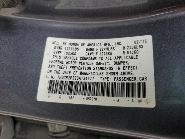 Photo 11 VIN: 1HGCR2F39GA134477 - HONDA ACCORD LX 