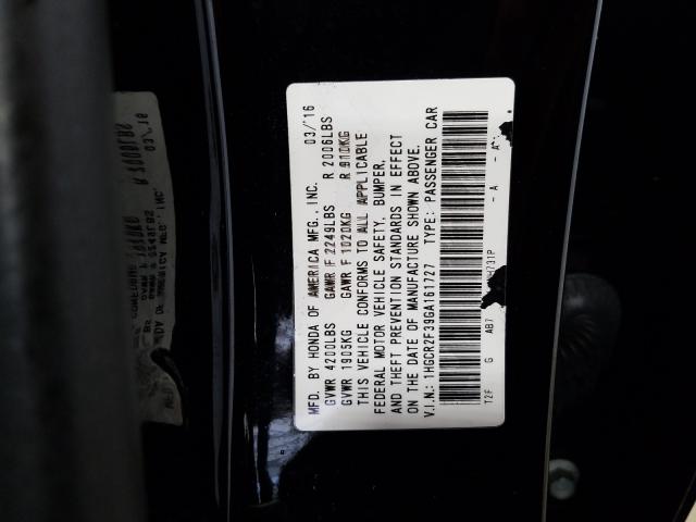 Photo 9 VIN: 1HGCR2F39GA161727 - HONDA ACCORD LX 