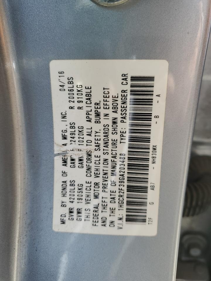 Photo 11 VIN: 1HGCR2F39GA203488 - HONDA ACCORD 