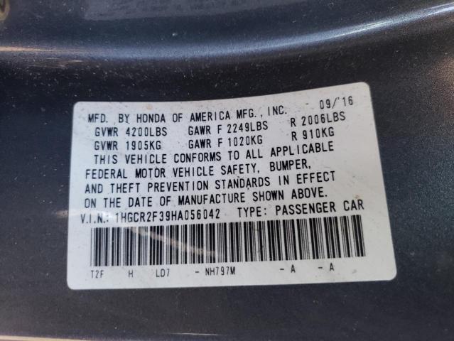 Photo 11 VIN: 1HGCR2F39HA056042 - HONDA ACCORD 