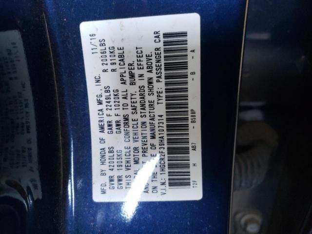 Photo 11 VIN: 1HGCR2F39HA107314 - HONDA ACCORD LX 